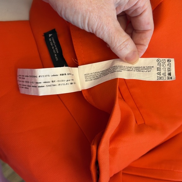 Zara pants straight leg ankle length button/zip closure Size Medium NWT - Picture 11 of 11